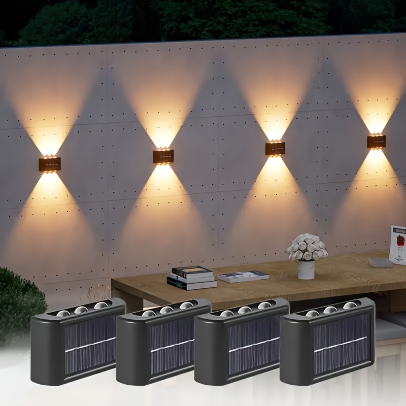 Outdoor Powerwall - ไฟ LED พลังงานแสงอาทิตย์สำหรับภายนอกอาคาร กันน้ำ ติดผนัง ส่องสว่างขึ้นและลง