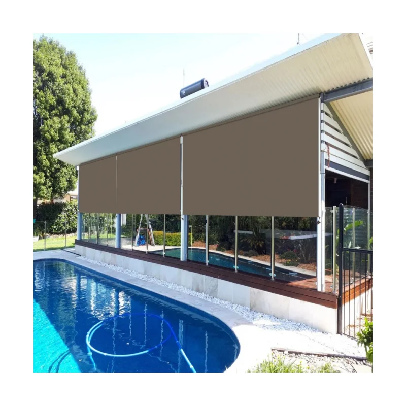 Outdoor Power Blinds - ม่านม้วนกลางแจ้งคุณภาพสูงปี 2026 ใช้พลังงานแบตเตอรี่ ทนลมและกันน้ำ สำหรับหน้าต่าง