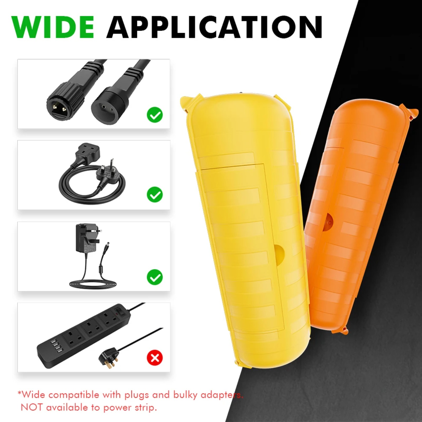 Outdoor Power Strip With Cover - ฝาครอบสายไฟต่อภายนอกอาคาร IP44 ขนาด 29x11x7.5 ซม. กล่องไฟฟ้า