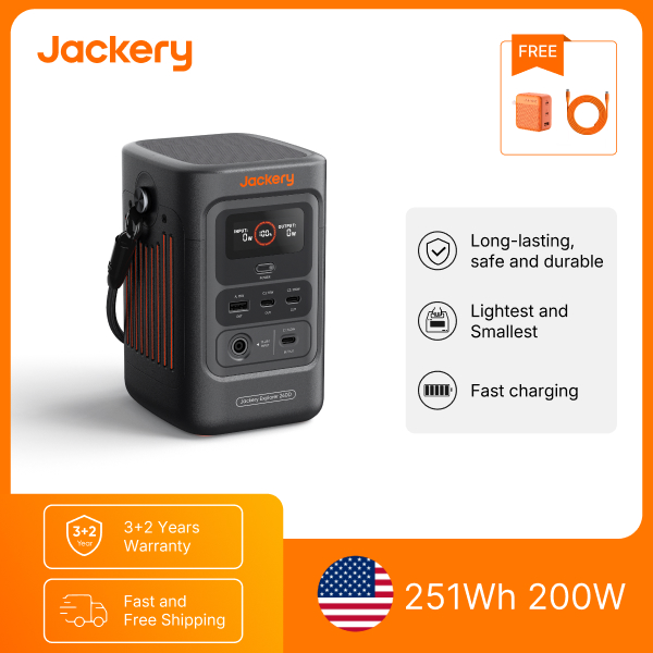 Power Outdoor Jackery - แบตเตอรี่สำรองไฟ Jackery รุ่น E240DC และเครื่องชาร์จ GaN