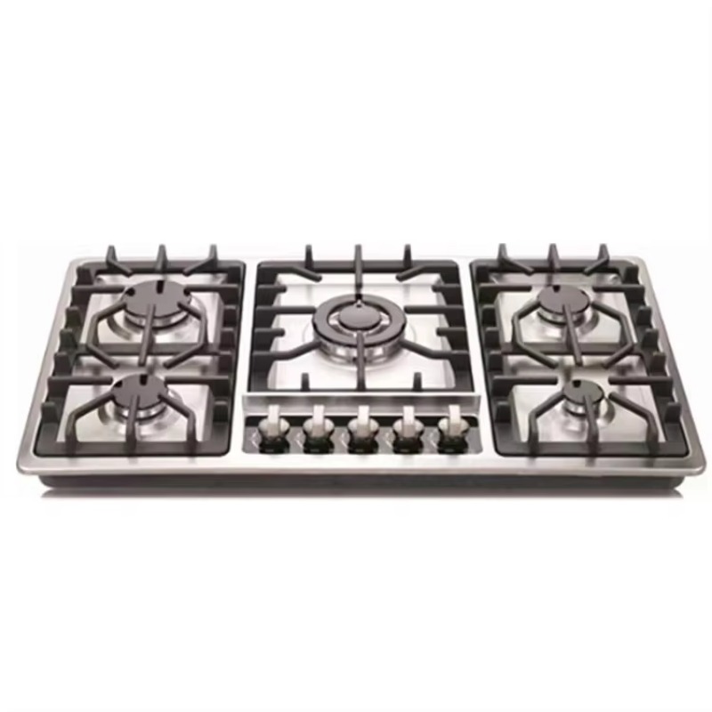 Outdoor Kitchen Power - เตาแก๊สห้าหัวแบบตั้งโต๊ะ สเตนเลส สำหรับครัว พร้อมแหล่งจ่ายไฟภายนอก