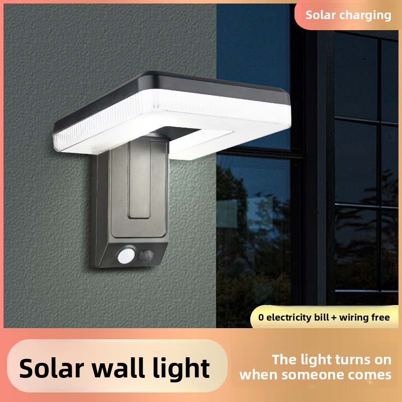 Outdoor Powerwall - ใหม่สมาร์ทกลางแจ้งโคมไฟติดผนังพลังงานแสงอาทิตย์ยุโรปสไตล์ Motion Sensor สวนไฟ Security Light