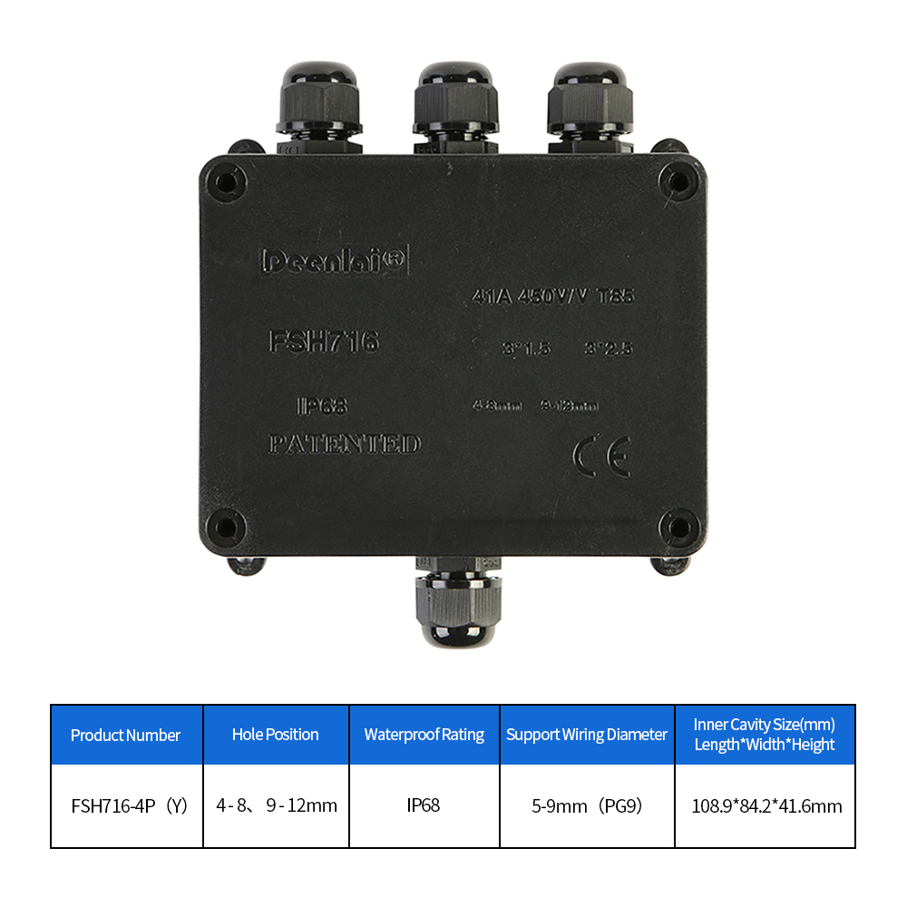 กล่องต่อสายไฟภายนอก IP68 แบบ 4 - Outdoor Power Cable Junction Box บทวิจารณ์และราคา
