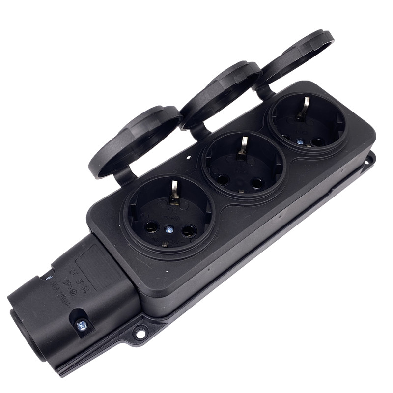 EU เยอรมัน 3/4 วิธีกันน้ํากลาง - Outdoor Power Strip With Cover บทวิจารณ์และราคา
