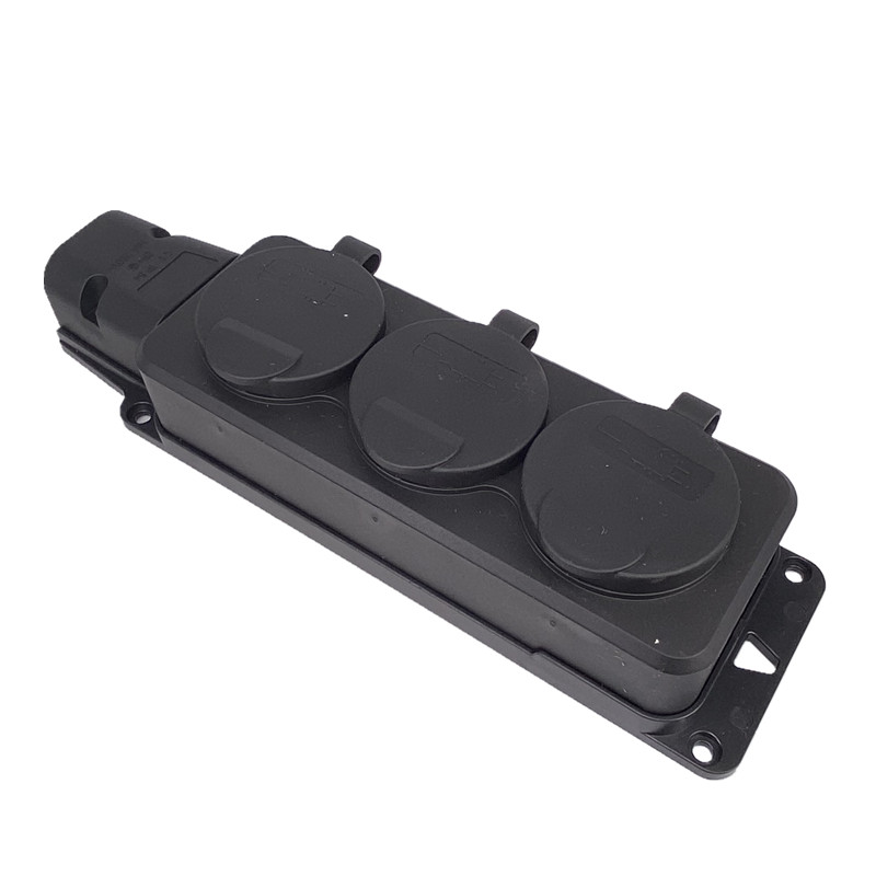 EU เยอรมัน 3/4 วิธีกันน้ํากลาง - Outdoor Power Strip With Cover บทวิจารณ์และราคา