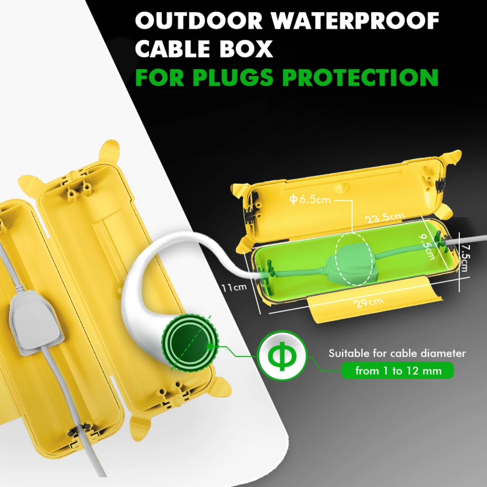 ฝาครอบสายไฟต่อภายนอกอาคาร IP44 - Outdoor Power Strip With Cover บทวิจารณ์และราคา