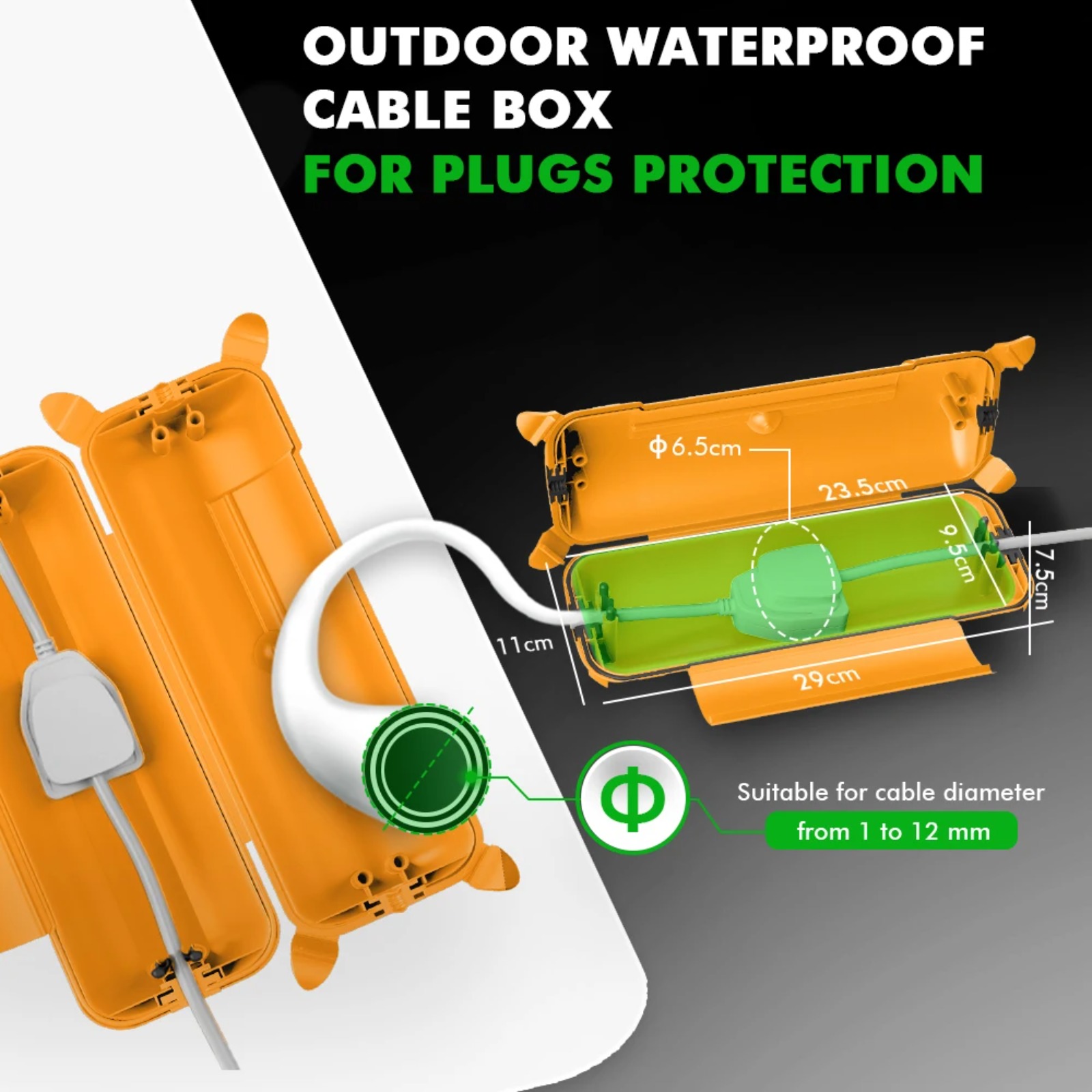 ฝาครอบสายไฟต่อภายนอกอาคาร IP44 - Outdoor Power Strip With Cover บทวิจารณ์และราคา