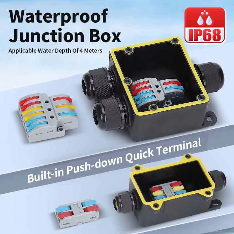กล่องต่อสายไฟกันน้ำ IP68 แบบ 2 - Outdoor Power Cable Junction Box บทวิจารณ์และราคา