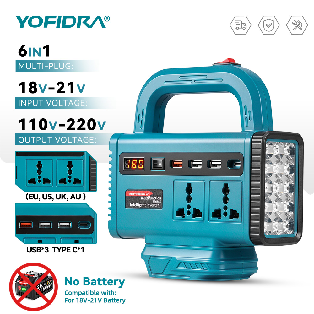 อินเวอร์เตอร์พกพา YOFIDRA 220V - Outdoor Powerwall บทวิจารณ์และราคา