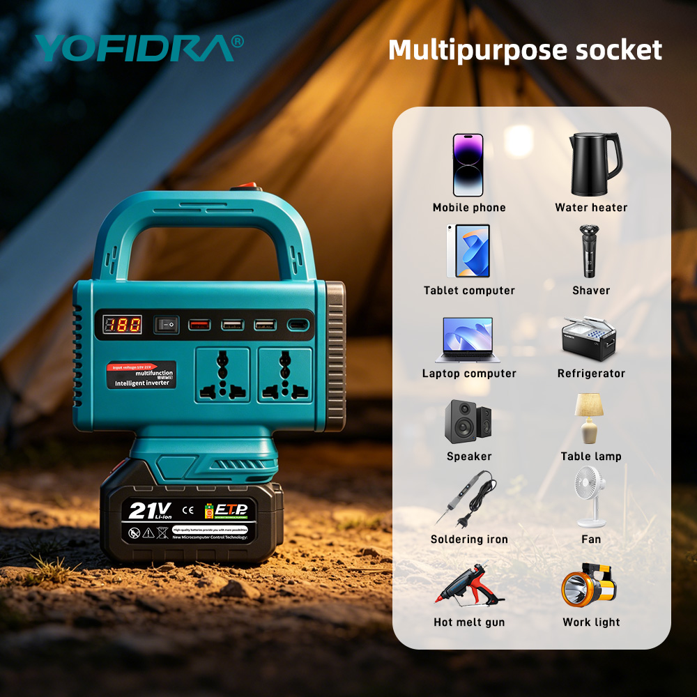 อินเวอร์เตอร์พกพา YOFIDRA 220V - Outdoor Powerwall บทวิจารณ์และราคา