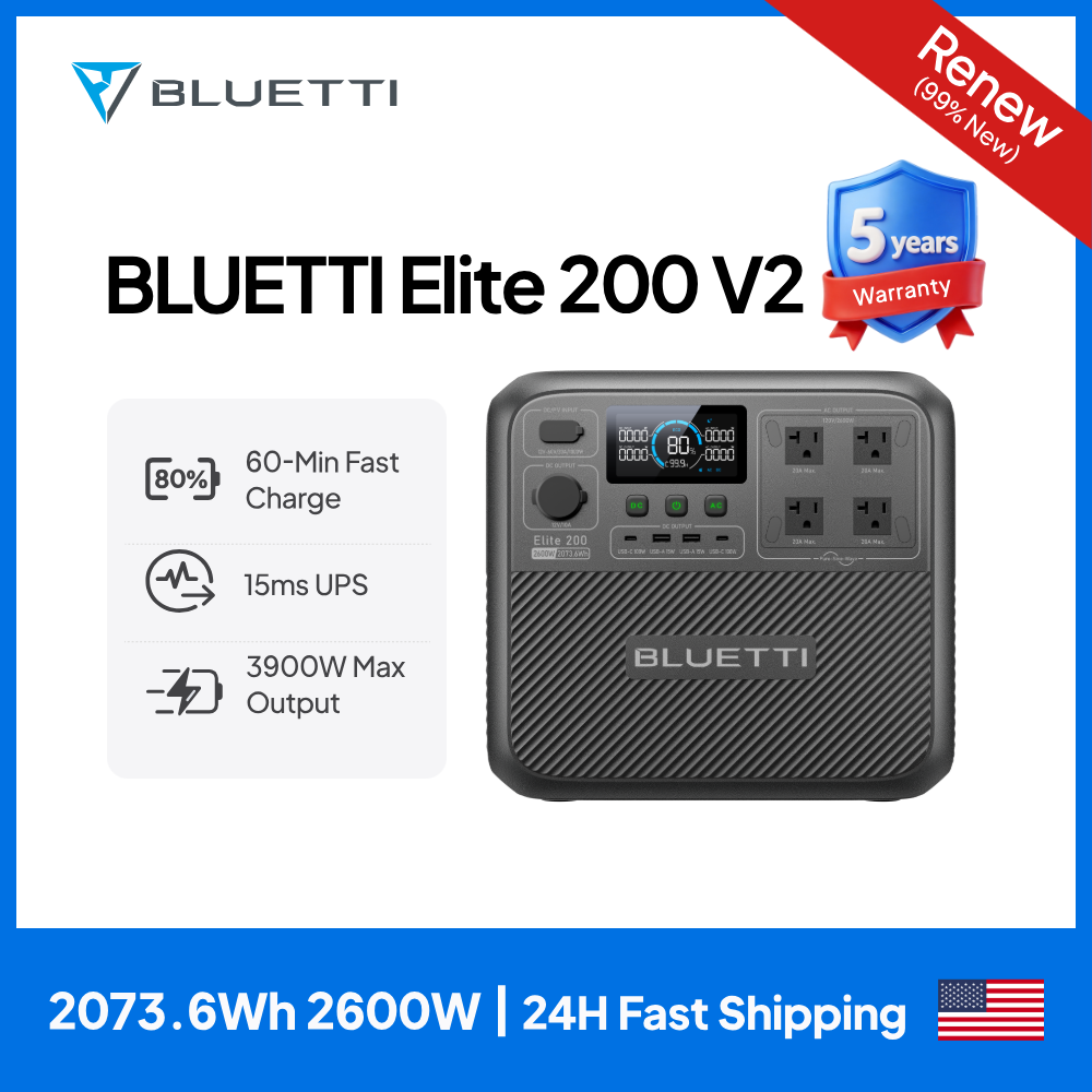 【รีนิว】BLUETTI Elite 200 V2 สถ - Outdoor Powerwall บทวิจารณ์และราคา