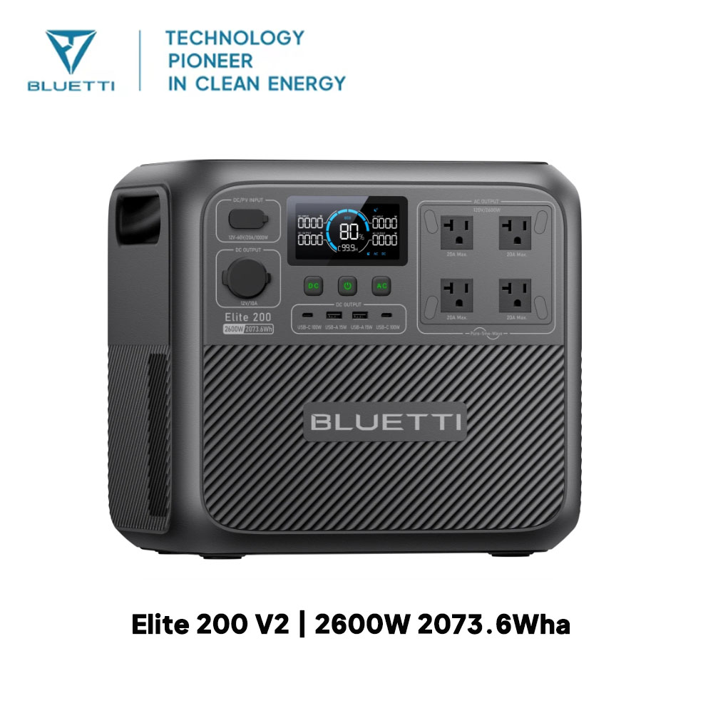 【รีนิว】BLUETTI Elite 200 V2 สถ - Outdoor Powerwall บทวิจารณ์และราคา