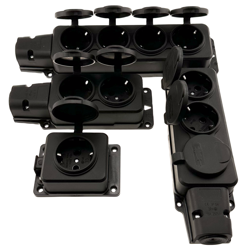 16A IP54ใหม่3500W กลางแจ้งกันน - Outdoor Power Strip With Cover บทวิจารณ์และราคา