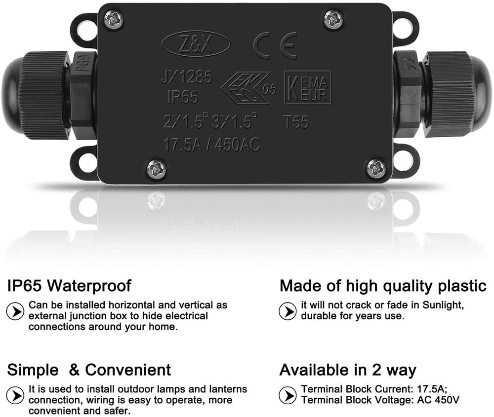 กล่องรวมสายไฟกันน้ำกลางแจ้ง 2  - Outdoor Power Cable Junction Box บทวิจารณ์และราคา